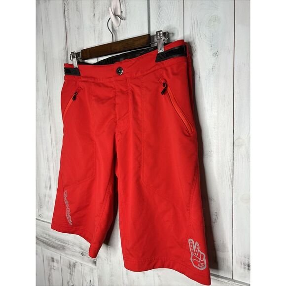 MENS TROY LEE DESIGNS RED SKYLINE ACTIVE SHORTS MOTO BMX RIDING BIKING 34‎ - Picture 5 of 16